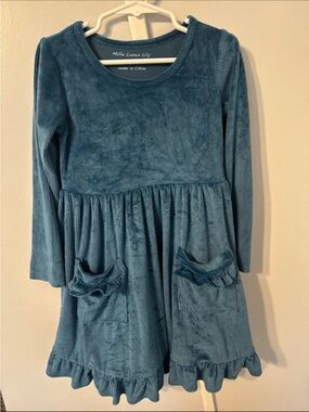 Millie Loves Lily Corded Velvet Long-Sleeve Kids Dress